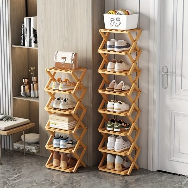 016f874c-ee5e-47c2-8f54-f2d7a8a27faf.jpg This Is a No-installation Foldable Bamboo Shoe Rack small high