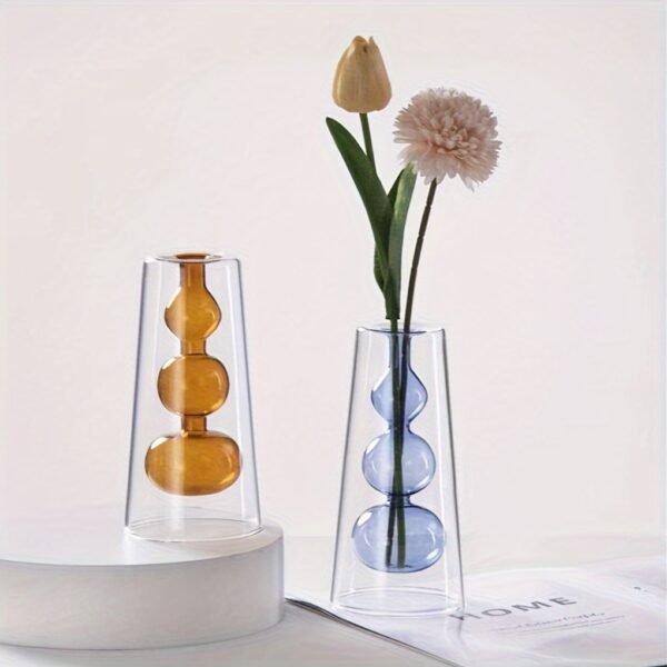 152c584acf349f68087bbeae20d727cd_1739970616153.jpg Modern Nordic Style Double-Layer Glass Vase - a Colorful And Creative Design