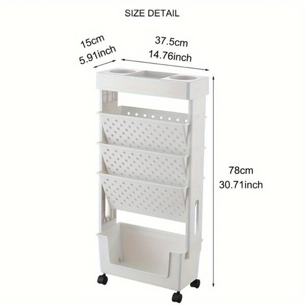 aee038a52fde9210ff60380d0100020a.jpg 1pc Five Levels Movable Bookshelf Shelf white