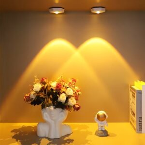 cc391964-6aa1-483e-846c-5733a92fa96b.jpg 1pc Creative White Hexagonal Cat's Eye Colorful Wall Lamp Sunset Red Projection Sunset Light