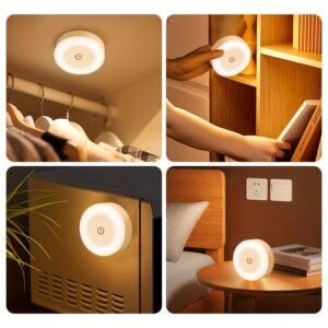Touch Control Adjustable LED Night Light – 3 Color Modes (Warm, White, Natural)
